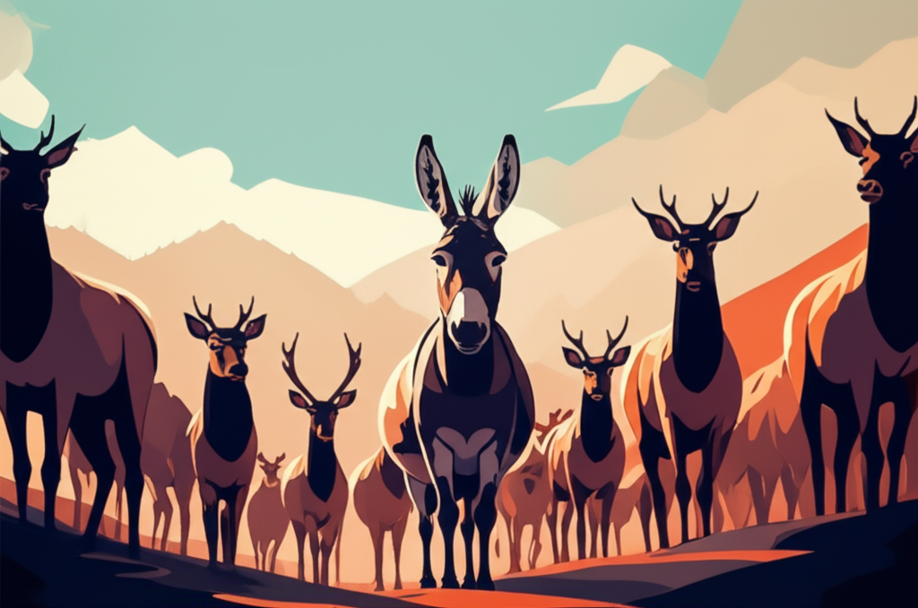The Unlikely King: How a Lost Donkey Named Diesel Became an Elk Herd's Leader